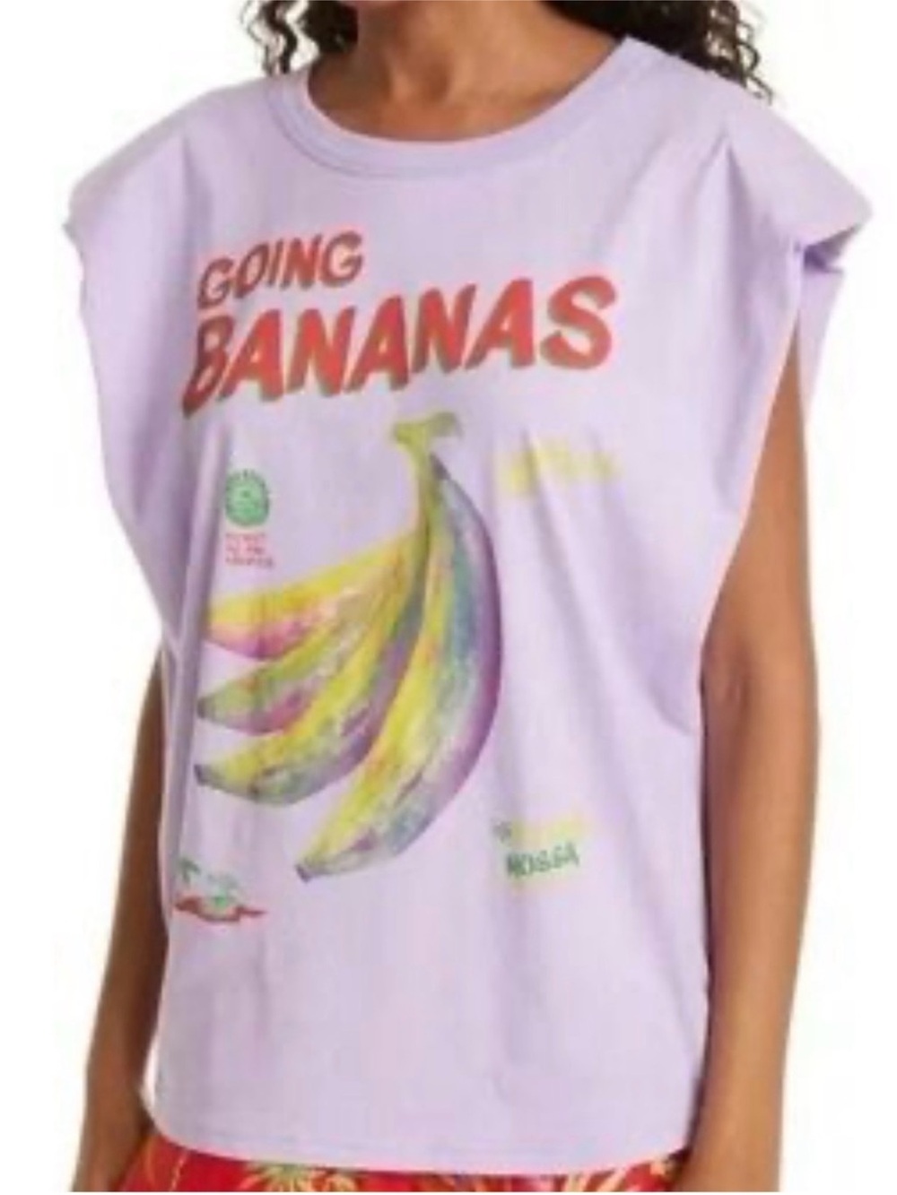 FARM Rio Lilac 'Going Bananas' Graphic Muscle Tank
